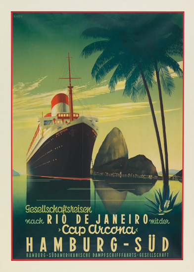 (HAMBURG-SOUTH AMERICAN LINE.) "Cap Arcona." Gesellschaftsreisen nach Rio de Janeiro mit der "Cap Arcona."